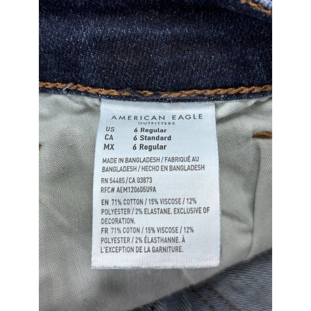 American Eagle Womens Super Stretch Regular Fit Jeans Size 6 - Picture 12 of 12